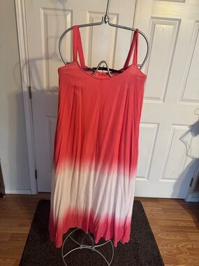 Women’s Ombre Maxi Dress - Coral to Cream